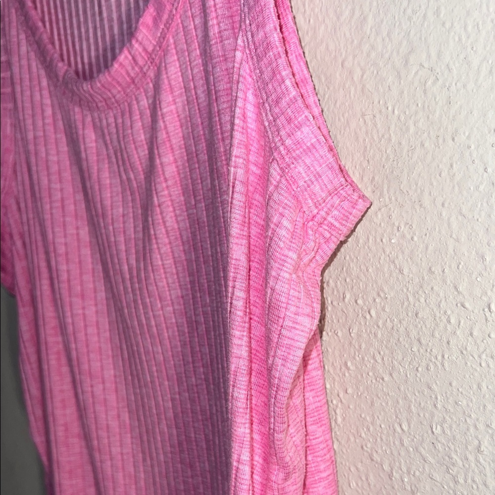 Pink Ribbed Women's Pajama Set - Picture 11 of 13